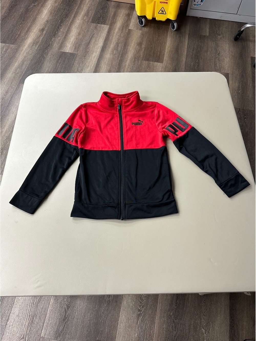 Puma Kids' Full-Zip Track Jacket Red and Black Size 6